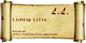 Lichtig Lilla névjegykártya